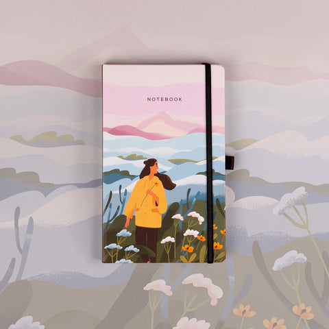 Notebook Landscapes, lined, 13 × 21 cm