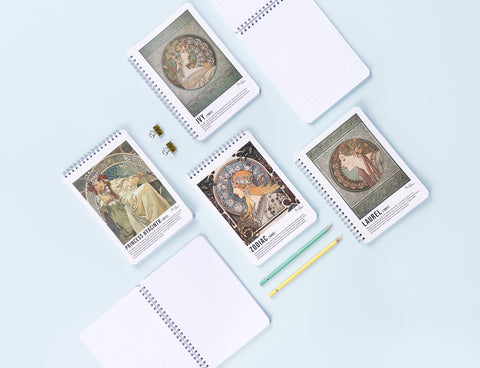 Spiral notebook Alphonse Mucha Princess, lined