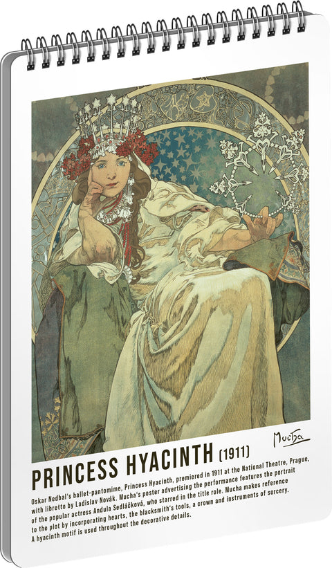 Spiral notebook Alphonse Mucha Princess, lined