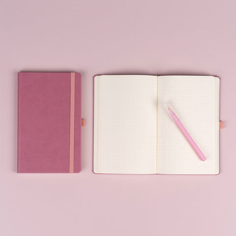 Notebook Pink, dotted, 13 × 21 cm