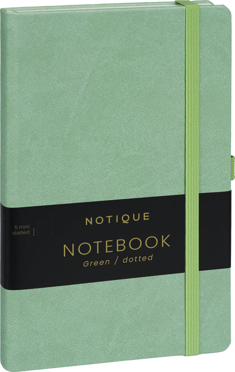 Notebook Green, dotted, 13 × 21 cm