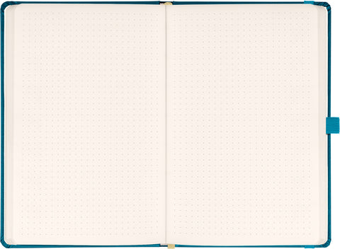 Notebook Turquoise, dotted, 13 × 21 cm