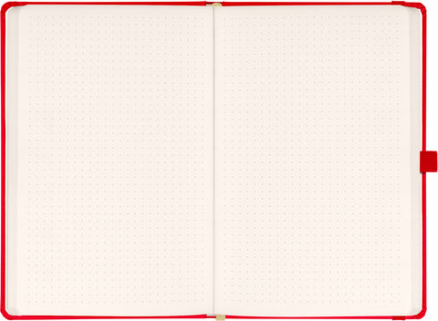 Notebook Red, dotted, 13 × 21 cm