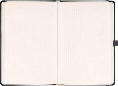 Notebook Grey, dotted, 13 × 21 cm