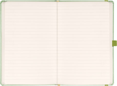 Notebook Green, lined, 13 × 21 cm