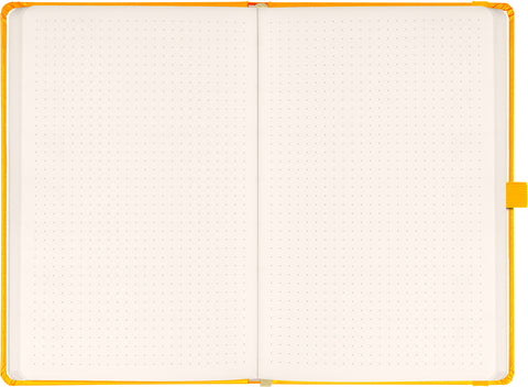 Notebook Yellow, dotted, 13 × 21 cm