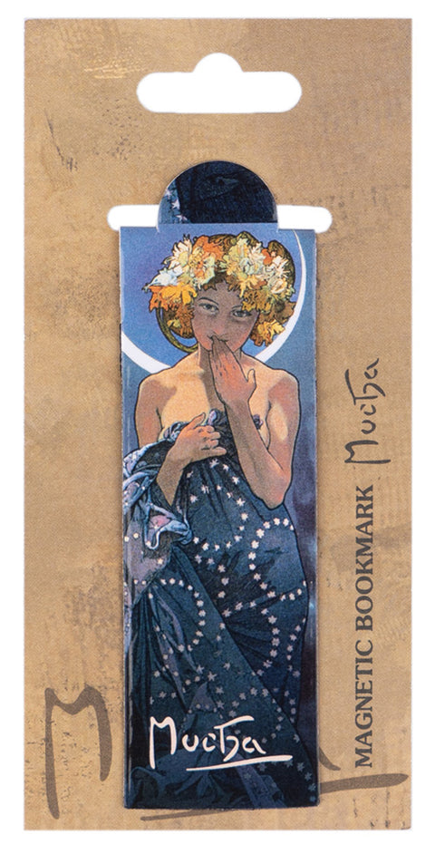 Magnetic bookmark Alfons Mucha – Moon