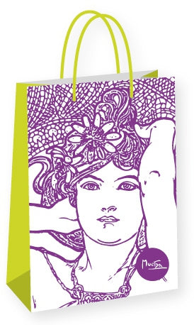 Gift bag Alfons Mucha – Amethyst, Fresh Collection, large
