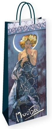 Bottle gift bag Alfons Mucha – The Moon