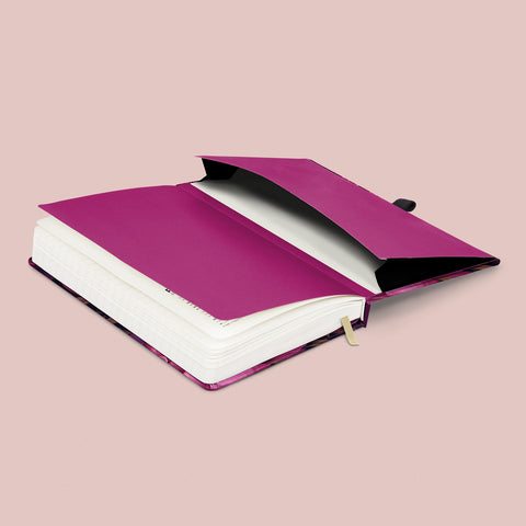 Notebook Purple Flowers, lined, 13 × 21 cm