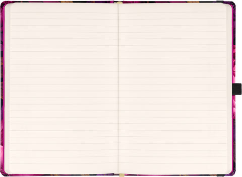 Notebook Purple Flowers, lined, 13 × 21 cm