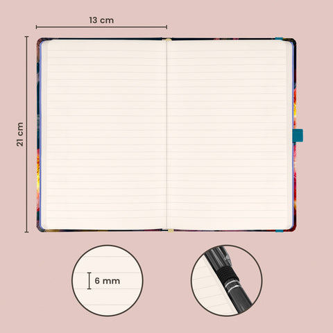 Notebook Parrot, lined, 13 × 21 cm