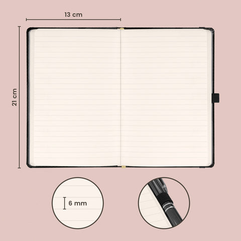 Notebook Elegant, lined, 13 × 21 cm