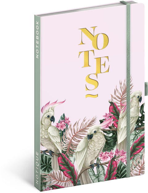 Notebook Cockatoo, lined, 13 × 21 cm