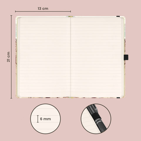 Notebook Prague, lined, 13 × 21 cm