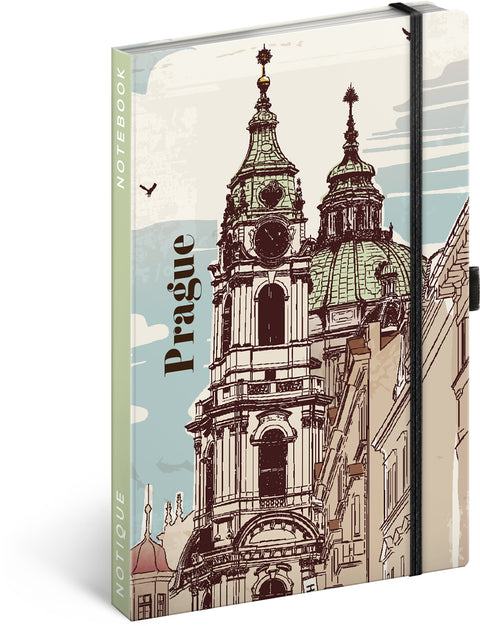 Notebook Prague, lined, 13 × 21 cm
