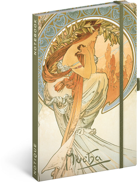 Notebook Alphonse Mucha – Poetry, lined, 13 × 21 cm