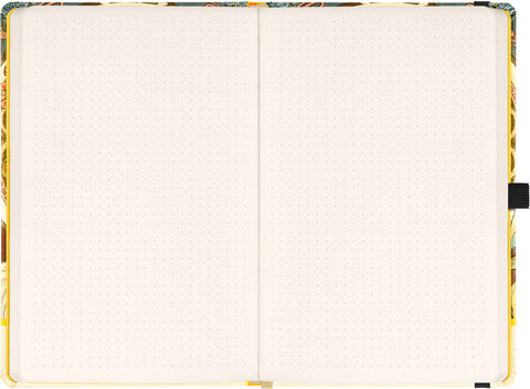 Notebook Alphonse Mucha – Feather, dotted, 13 × 21 cm