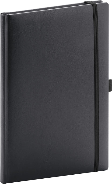 Notebook Balacron black, lined, 15 × 21 cm