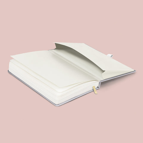 Notebook Balacron silver, lined, 15 × 21 cm