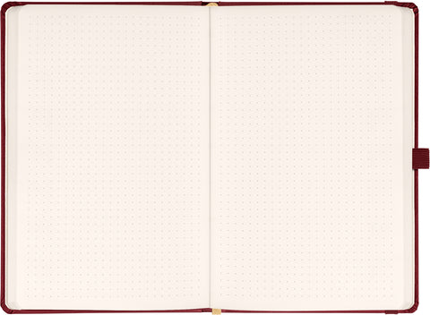 Notebook Balacron red, dotted, 15 × 21 cm