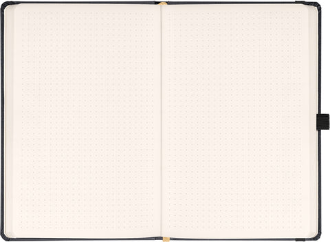 Notebook Balacron black, dotted, 15 × 21 cm