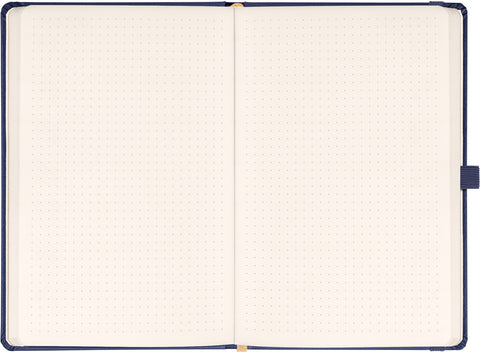 Notebook Balacron dark blue, dotted, 15 × 21 cm