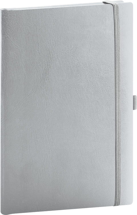 Notebook Balacron silver, dotted, 15 × 21 cm