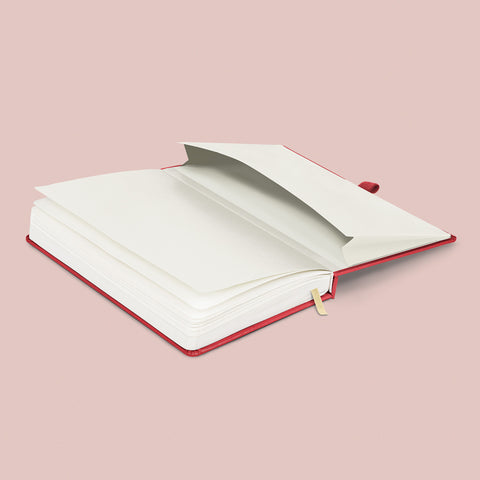 Notebook Aprint red, lined, 15 × 21 cm