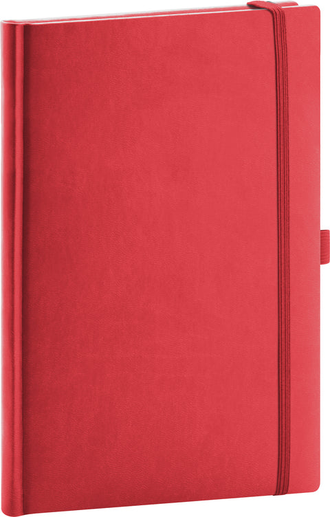 Notebook Aprint red, lined, 15 × 21 cm