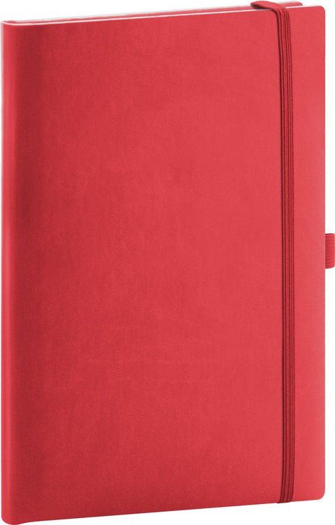 Notebook Aprint red, lined, 15 × 21 cm