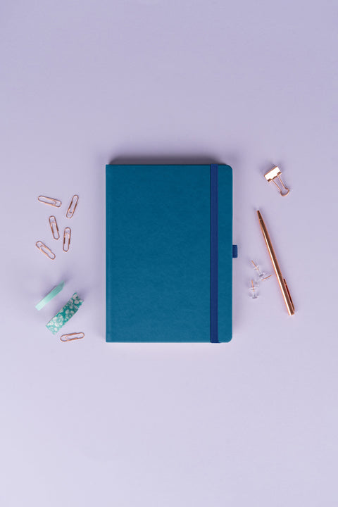 Notebook Aprint blue, lined, 15 × 21 cm