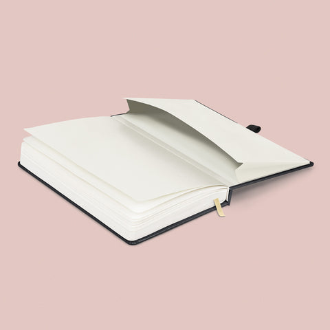Notebook Aprint black, dotted, 15 × 21 cm