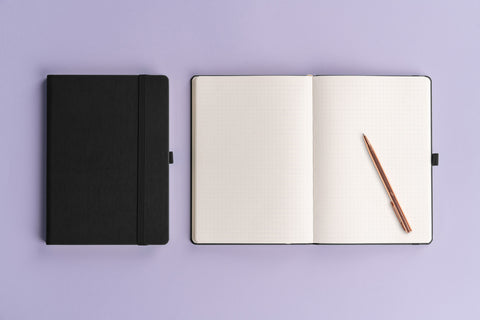 Notebook Aprint black, dotted, 15 × 21 cm