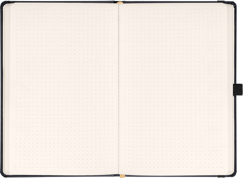 Notebook Aprint black, dotted, 15 × 21 cm