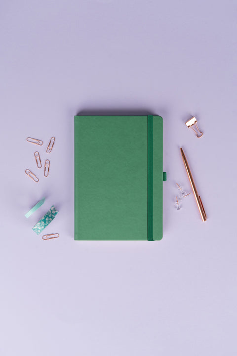 Notebook Aprint green, dotted, 15 × 21 cm