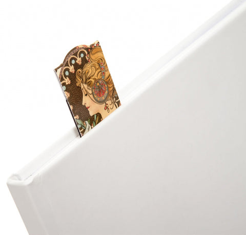 Magnetic bookmark Alfons Mucha – Feather