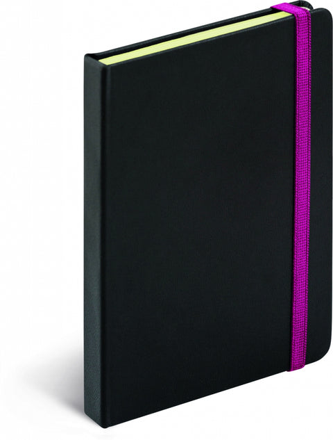 Notebook Tucson black/pink, lined, 13 × 21 cm