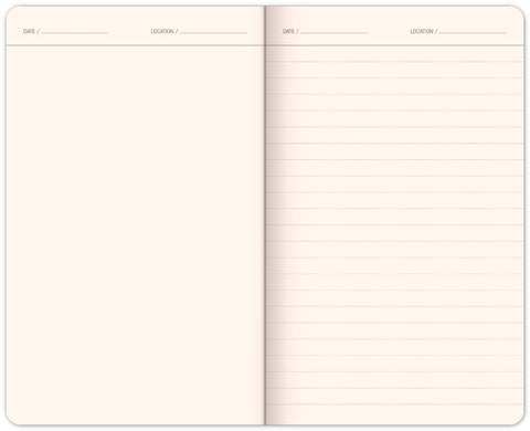 Travel Journal notebook, lined, 13 × 21 cm