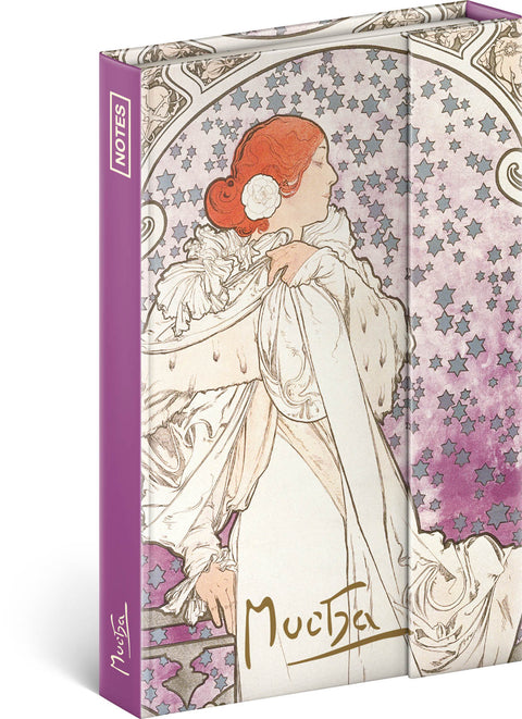 Notebook Alphonse Mucha – La Dame, lined, 11 × 16 cm
