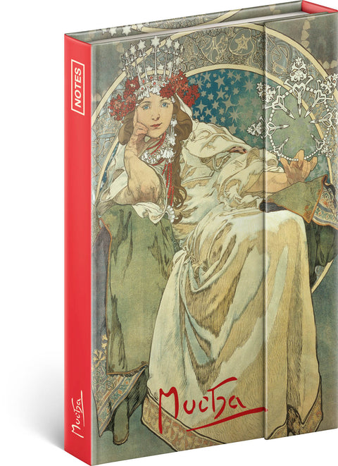 Notebook Alphonse Mucha – Princess, lined, 11 × 16 cm