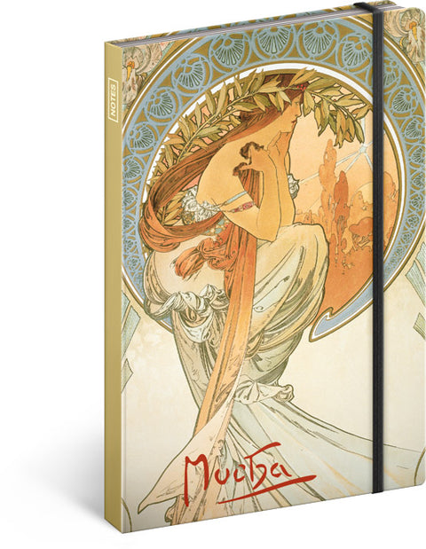 Notebook Alphonse Mucha – Poetry, lined, 13 × 21 cm