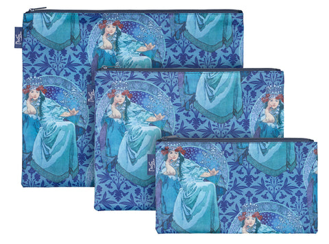 Set of 3 bags Alfons Mucha - Hyacinta