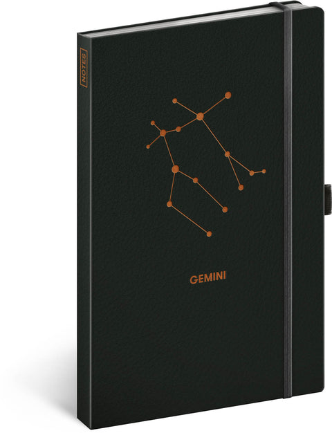 Notebook Zodiac Gemini, lined, 13 × 21 cm