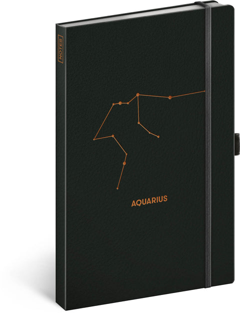 Notebook Zodiac Aquarius, lined, 13 × 21 cm