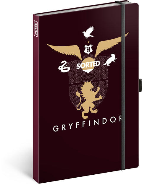 Notebook Harry Potter – Gryffindor, lined, 13 × 21 cm