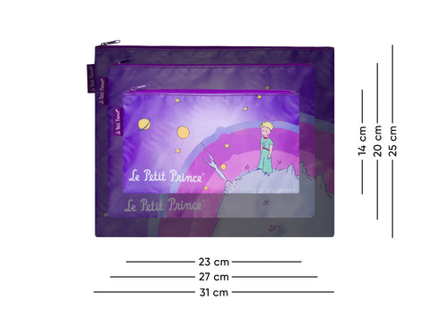 THE LITTLE PRINCE 3 zipper pockets set