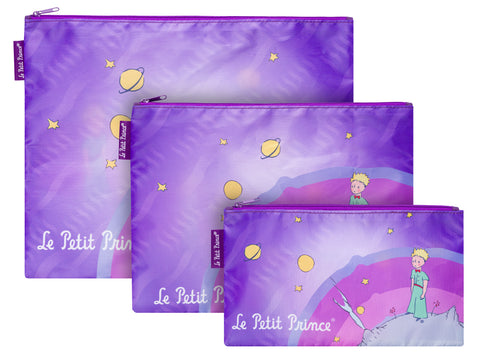 THE LITTLE PRINCE 3 zipper pockets set