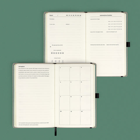 Undated Note to self planner, 5 minutes a day, 13 × 21 cm DE