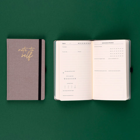 Undated Note to self planner, 5 minutes a day, 13 × 21 cm DE